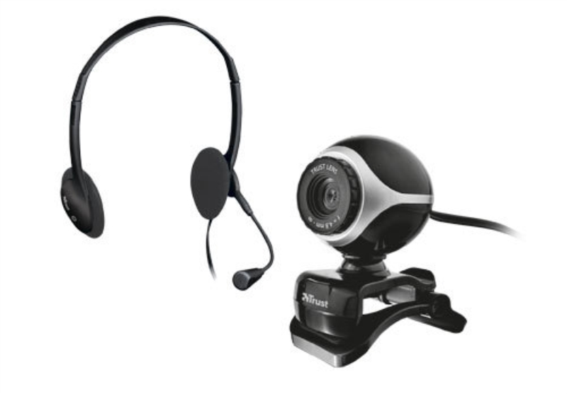 TRUST Kit webcam VGA + cuffia con microfono Trust Exis Chatpack